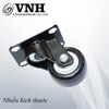 Bánh xe PU Vinahardware, loại đế vuông, không khóa, màu đen - HDTF60-CT2059D50