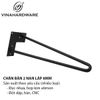 Chân bàn sắt hai nan Vinahardware, lap 8, bas góc - Chân sắt hairpin - VNH028325