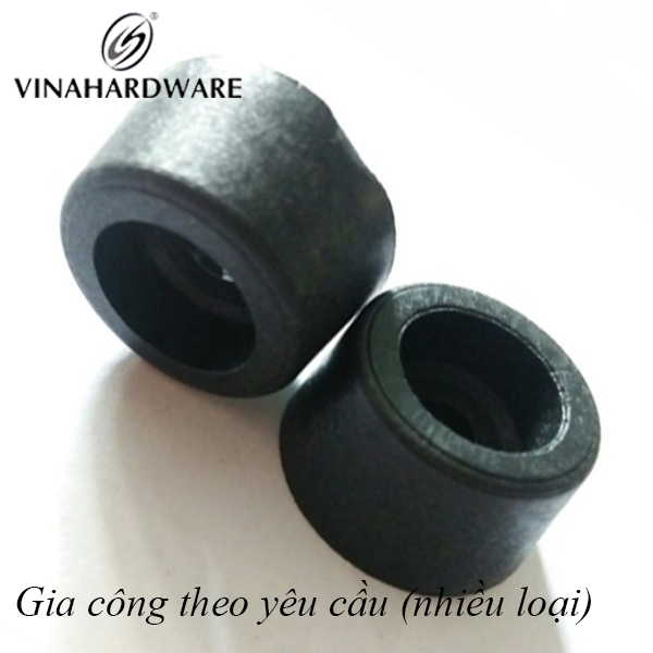 Nút nhựa 20x10mm, nhựa dẻo, màu đen Vina - PB2010B