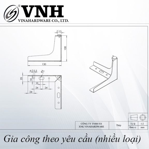 Chân tủ sắt màu niken-TA835D100N