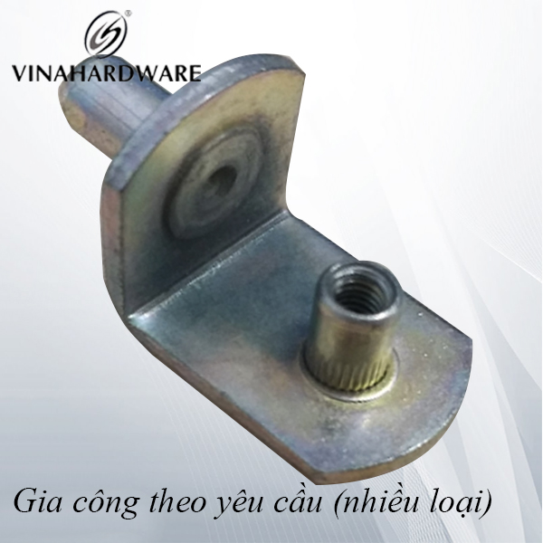 Chốt đỡ kệ phi 6mm,kích thước 18x25x17x2mm VNH CDK014N6