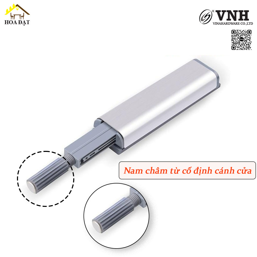 Chốt nhấn mở 80x20mm có nam châm hít màu nikel VNH PO893-PO893