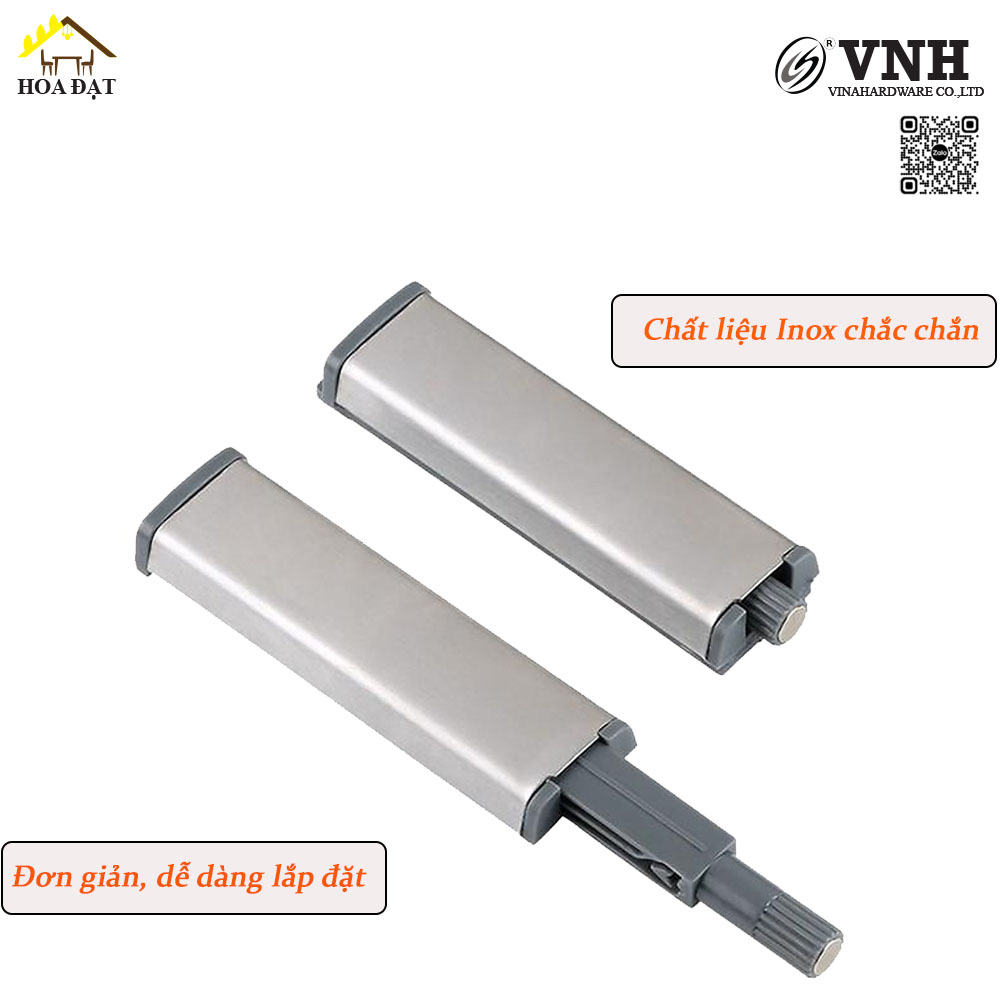 Chốt nhấn mở 80x20mm có nam châm hít màu nikel VNH PO893-PO893