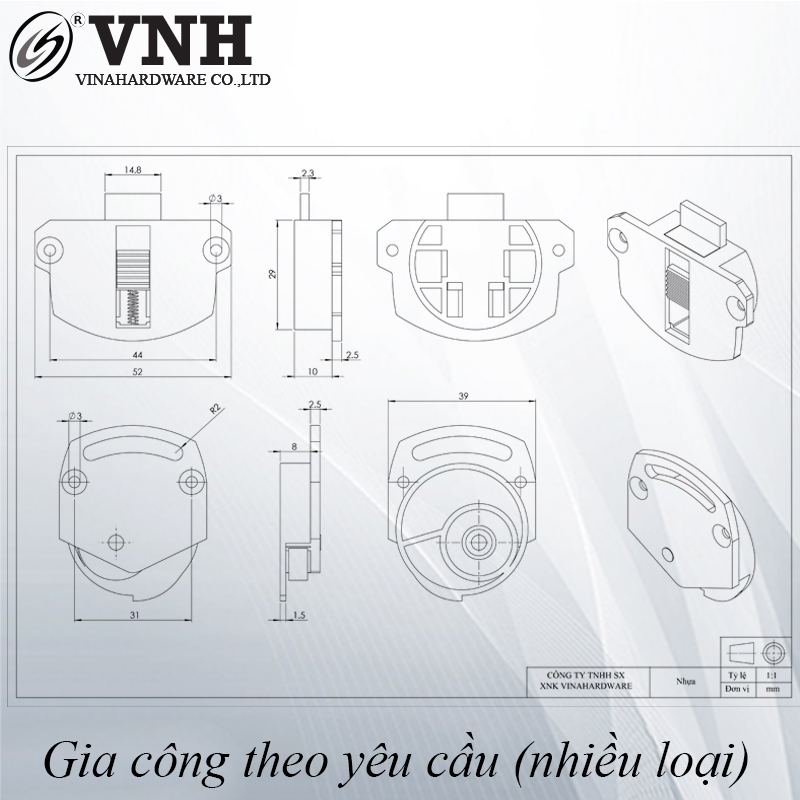 Bánh xe cửa lùa nhựa - CTV326