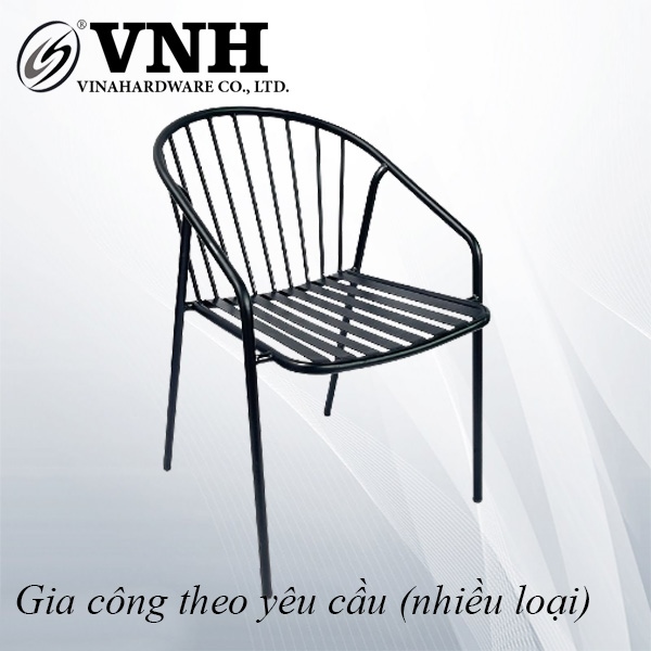 Khung ghế coca sắt safe, sơn đen - VNH03040