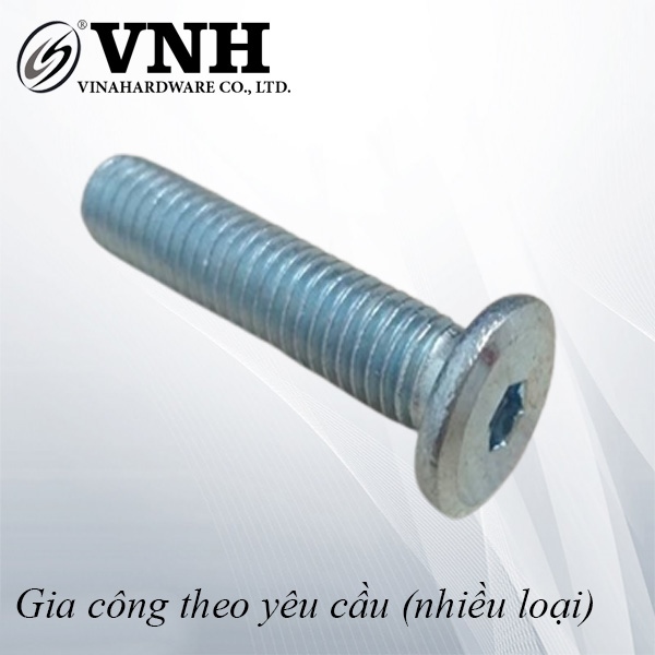 Bulong lục giác chìm M6, màu trắng - HSS615ZN