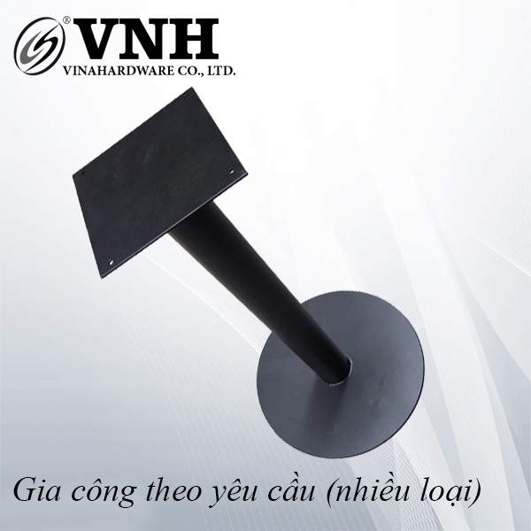 Khung chân bàn cà phê tròn 300x200x730mm, sơn đen mờ - VNH300200720