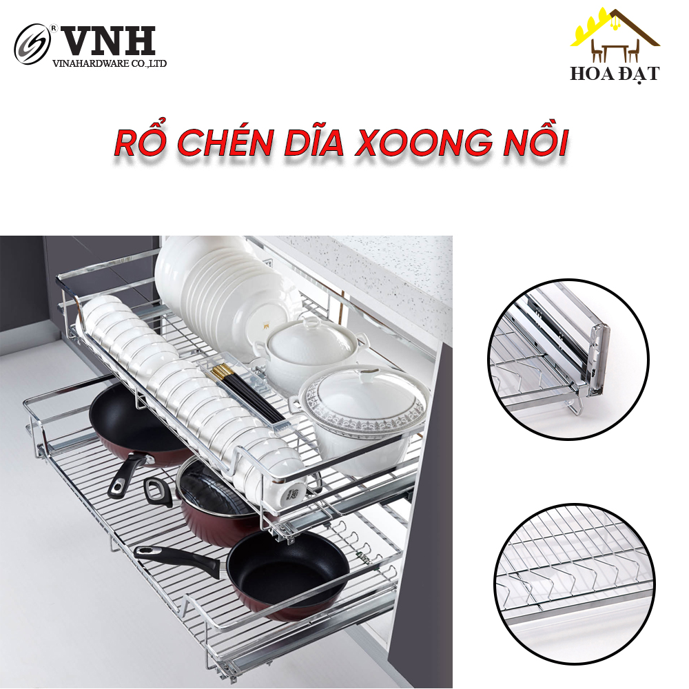 Rổ Chén Dĩa Xoong Nồi kích thước 870x500x160mm Inox 304 VNH00201-VNH00201