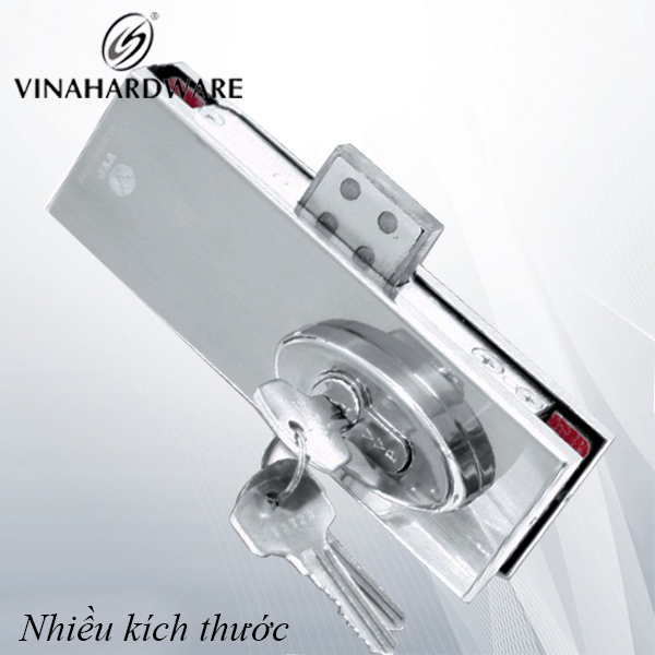 Khóa cửa kính cường lực kích thước 50x160mm, chất liệu inox Vina - VNH50160