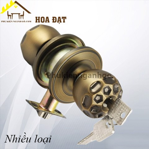 Khóa cửa núm tròn màu đồng cổ điển/ Knob door lock SP000060