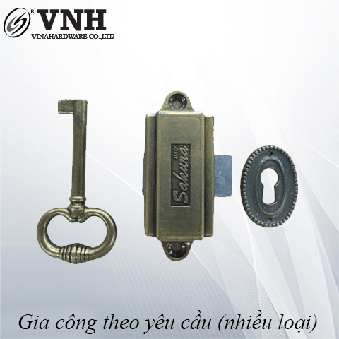 Khóa cửa tủ màu giả cổ 52 x 26mm VNH KT056-KT056