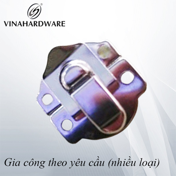 Khóa móc gài then cửa bàn cờ màu trắng KT044T