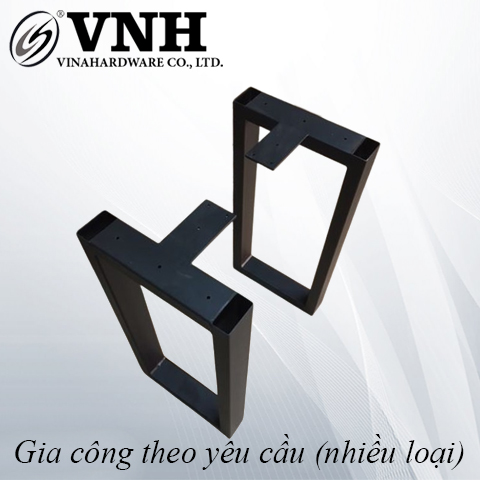 Khung chân bàn sắt sơn đen chữ nhật đầu nối chữ T - VINA02243-VINA02243