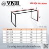 Khung bàn sắt tháo ráp rời hộp Vinahardware loại 30x30, sơn đen mờ - VNH70011003