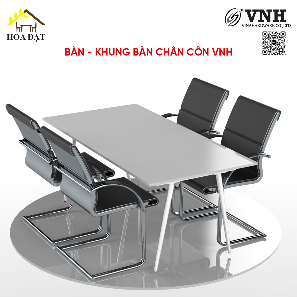 Bộ khung bàn chân côn, sơn trắng - VNH1200600T