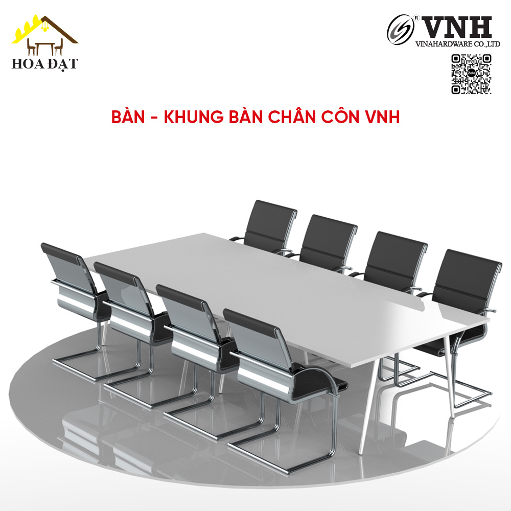 Bộ khung bàn chân côn, sơn trắng - VNH1200600T