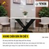 Khung bàn ăn mặt đá Vinahardware kích thước 1000x800x730mm, chân sơn đen - VNH148078