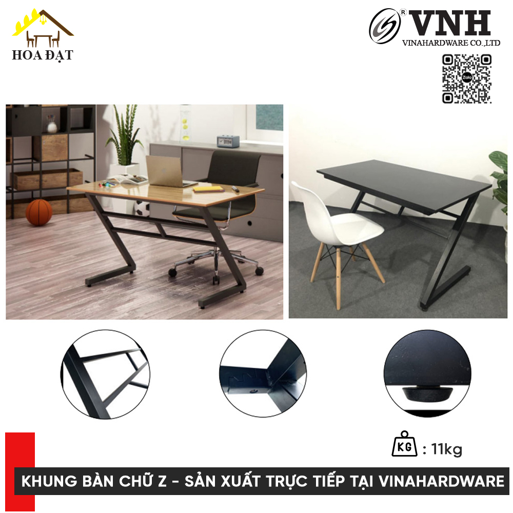 Khung bàn chữ Z 1100x500x730mm VNH286103-VNH086103