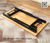 D1200xR600 | Khung bàn xếp gọn quán ăn Vinahardware sơn đen tĩnh điện - VNH6001200B