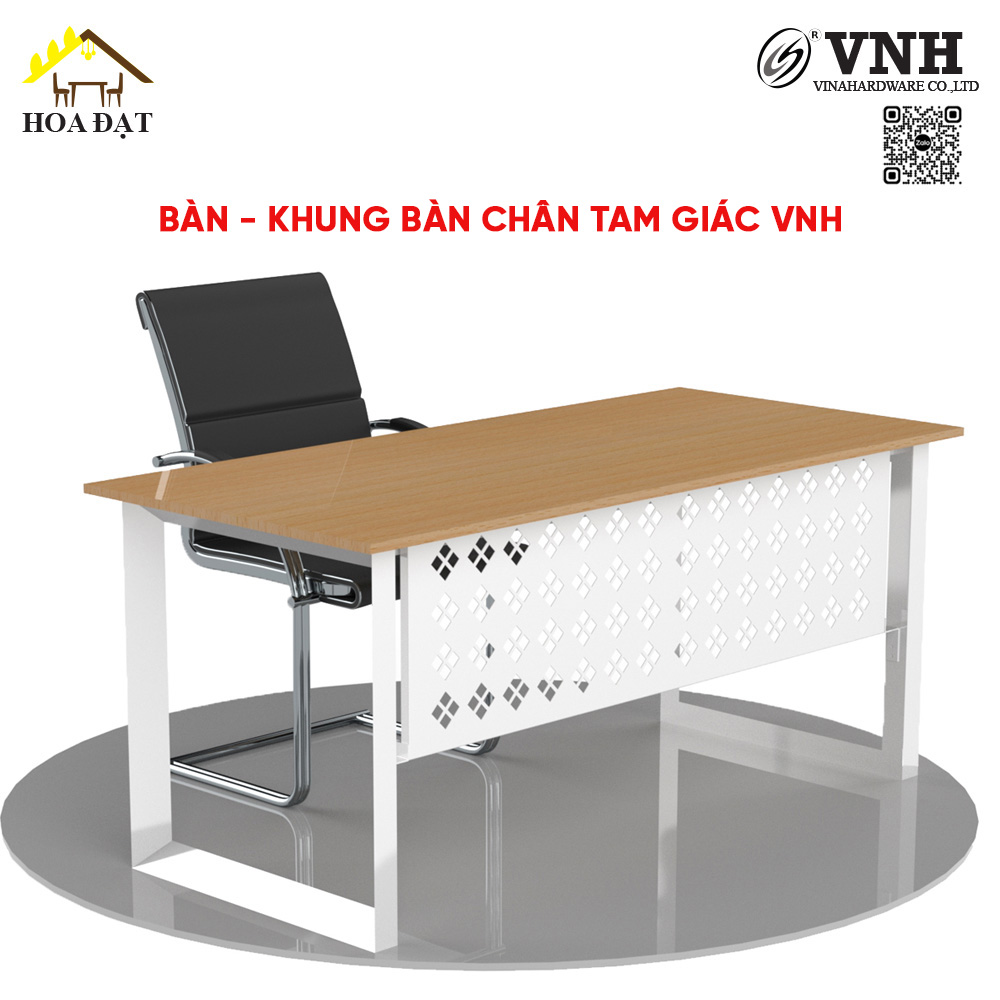 Khung bàn sắt chân tam giác, sơn trắng - VNH700750T