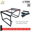 Khung chân bàn họp tháo lắp Vinahardware, dùng ngàm âm dương, sơn đen mờ - VNH1320845