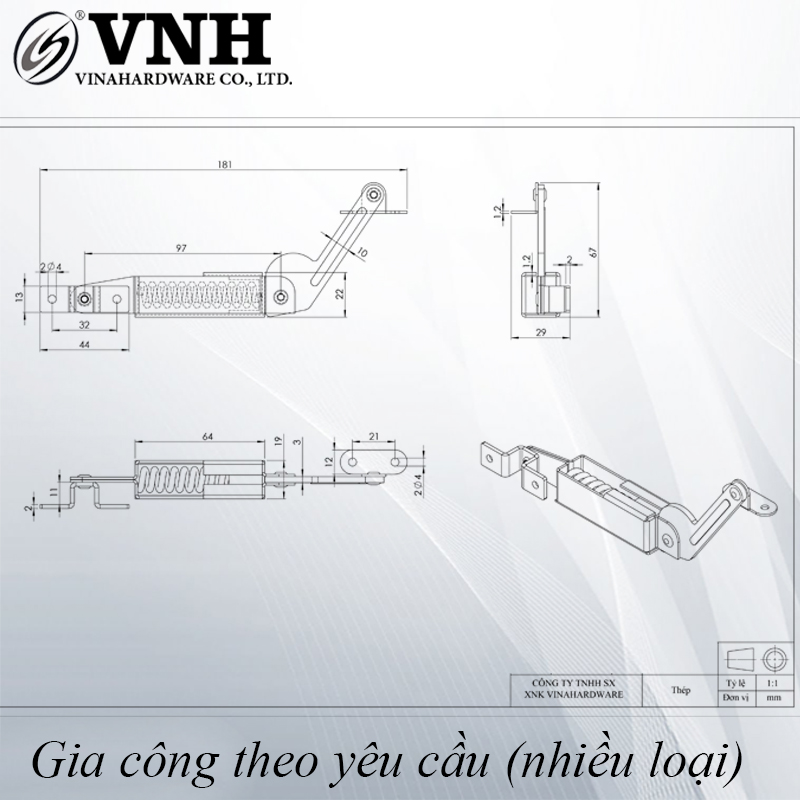 Tay nâng cửa tủ đứng, xikel LD938X-LD938X