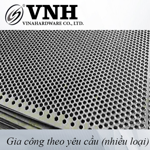 Lưới đột lỗ tròn phi 8mm, mép 4mm, 1200x2400x1,5mm