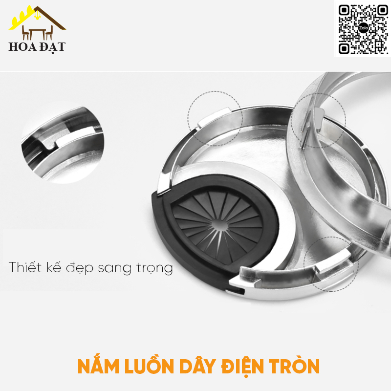 Nắp luồn dây điện 50mm màu crom bóng VNH W50K-W50K