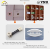 Mộng ngàm âm dương, nhựa trắng - Tắc kê liên kết nhựa Vinahardware sản xuất - VNH002T