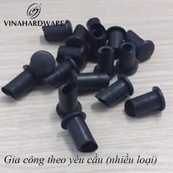 Nút chụp ống phi 10mm, đế 14mmm màu đen nhựa cứng - NN1014