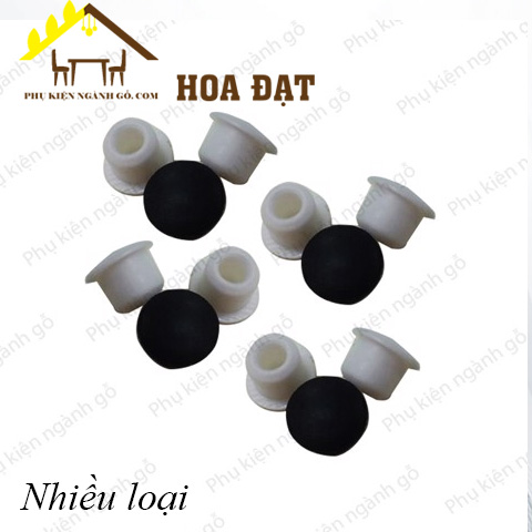 Nút nhựa dẻo trắng đậy lỗ 9mm, 9x9x12mm VNH