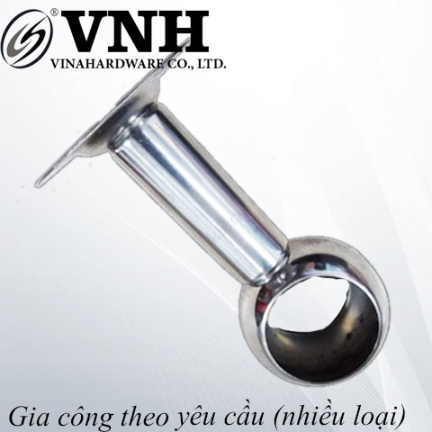 Pat đỡ thanh treo quần áo sắt phi 25 loại rỗng -PB25R