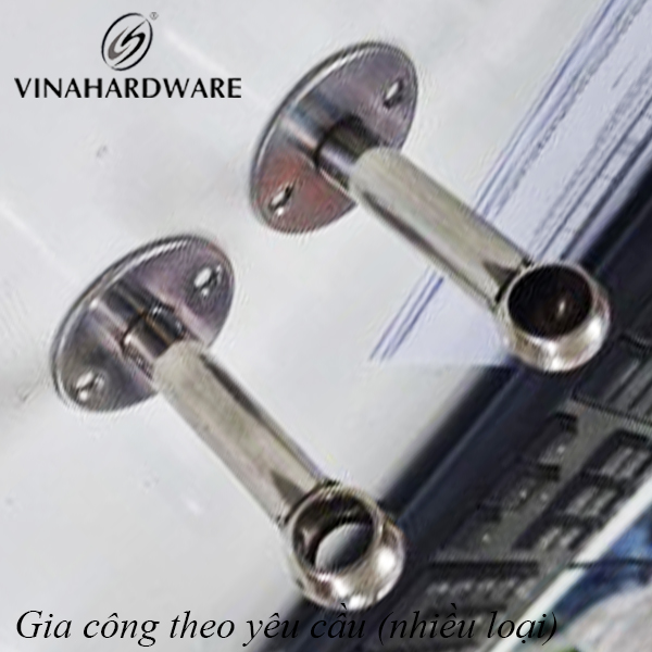 Bát đỡ thanh treo phi 22mm, dài 100mm đầu bít, inox Vina - VNH22100