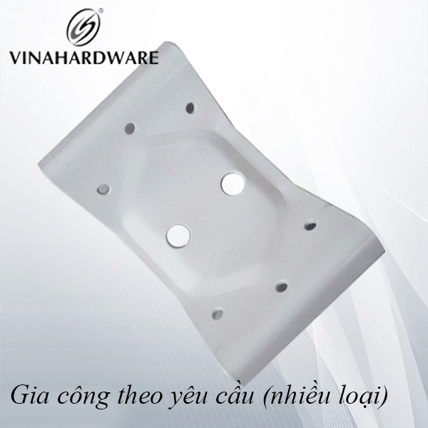 Pát sắt vuông góc chân bàn tủ màu trắng P1368