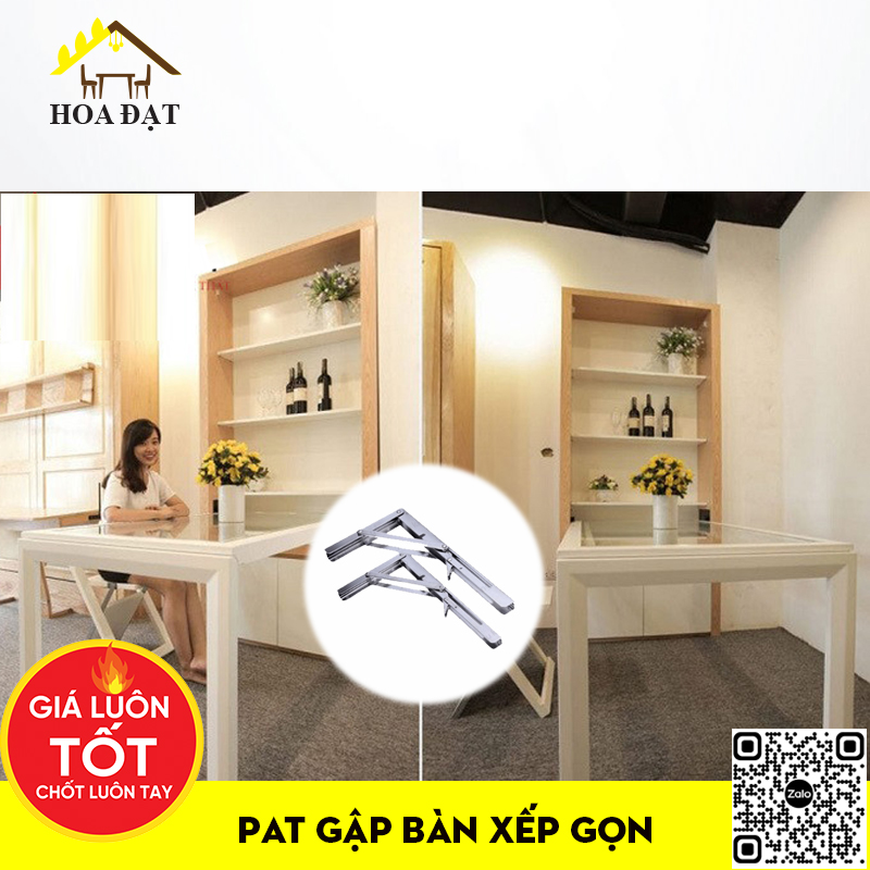 Pat ( bas) gập bàn xếp gọn VNH size 14'', inox 201 P45I14-P45I14