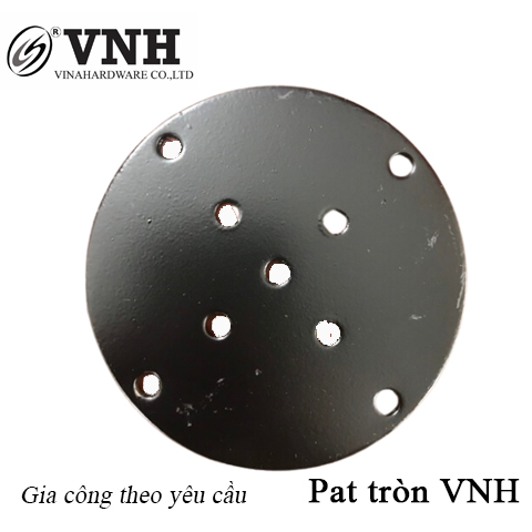 Pat ( Bas) sắt tròn sơn đen kích thước 90x2 ( lỗ 8mm) - VNH270522-VNH270522