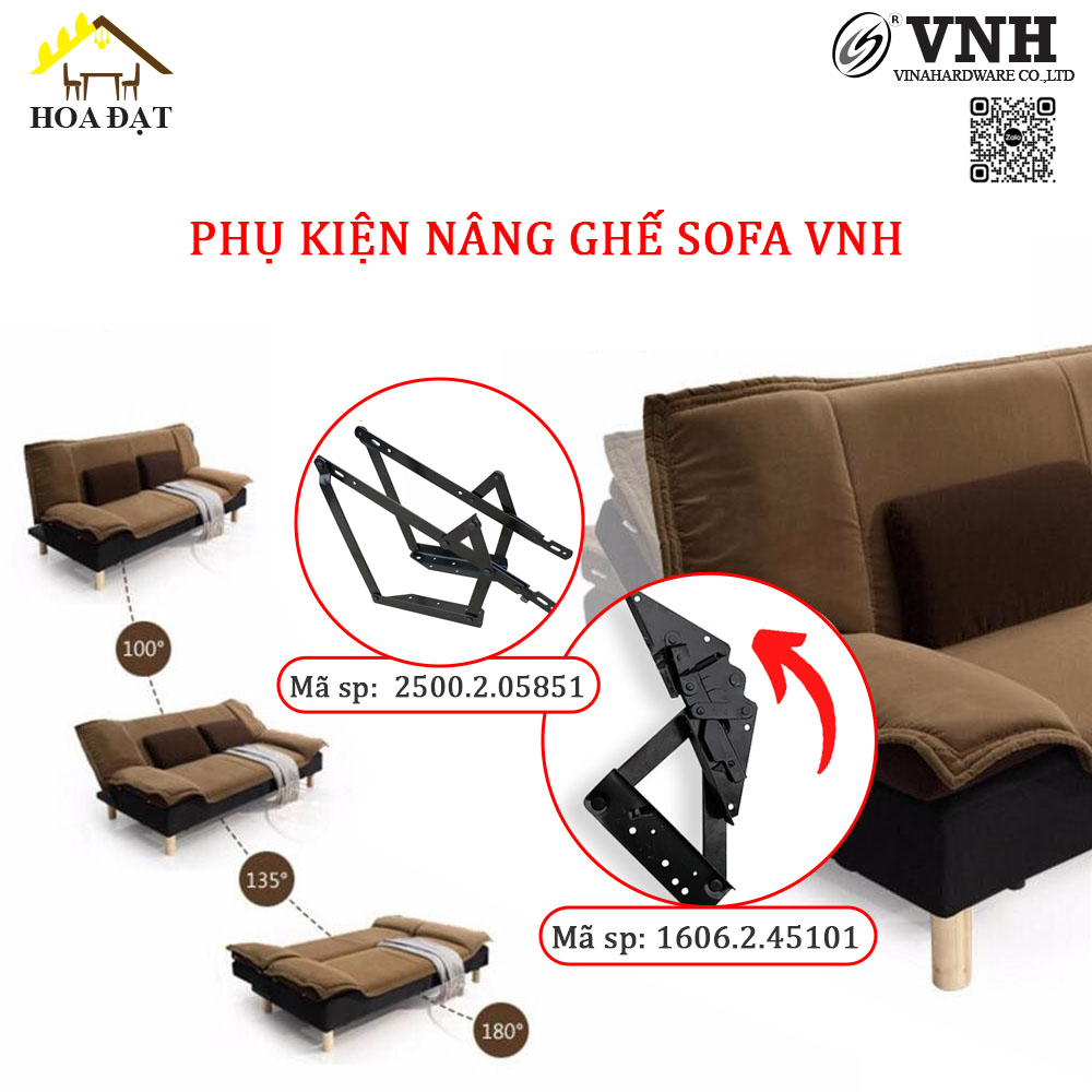 Phụ kiện nâng ghế sofa thành giường không có bánh xe, dài 585mm VNH P4512-P4512