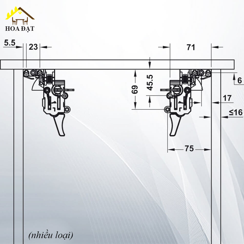 Ray âm giảm chấn 3 tầng-UDS0347300Z