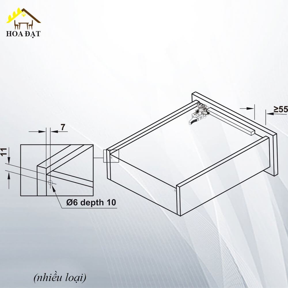 Ray âm giảm chấn 3 tầng-UDS0347300Z