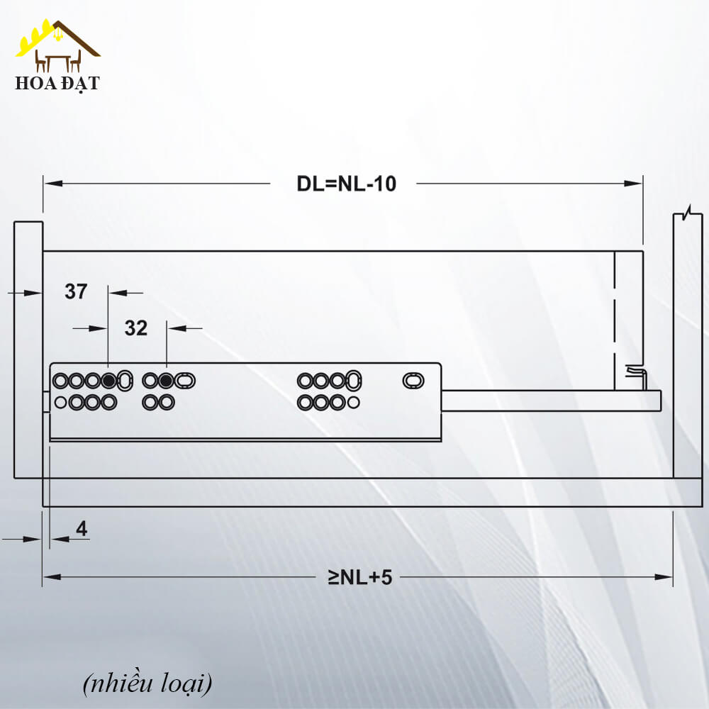 Ray âm giảm chấn 3 tầng-UDS0347300Z