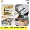 Ray bi 3 tầng Vinahardware, bản 42, màu trắng - VNH-BBS0342250VNH