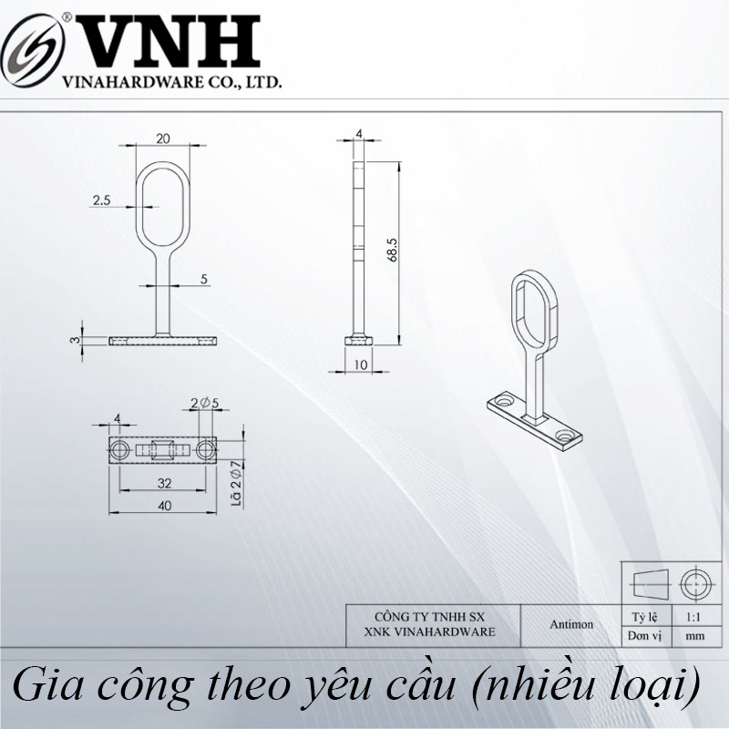 Pát đỡ oval RES1648