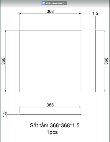 Sắt tấm 368x368x1.5 - SP2208595-SP2208595