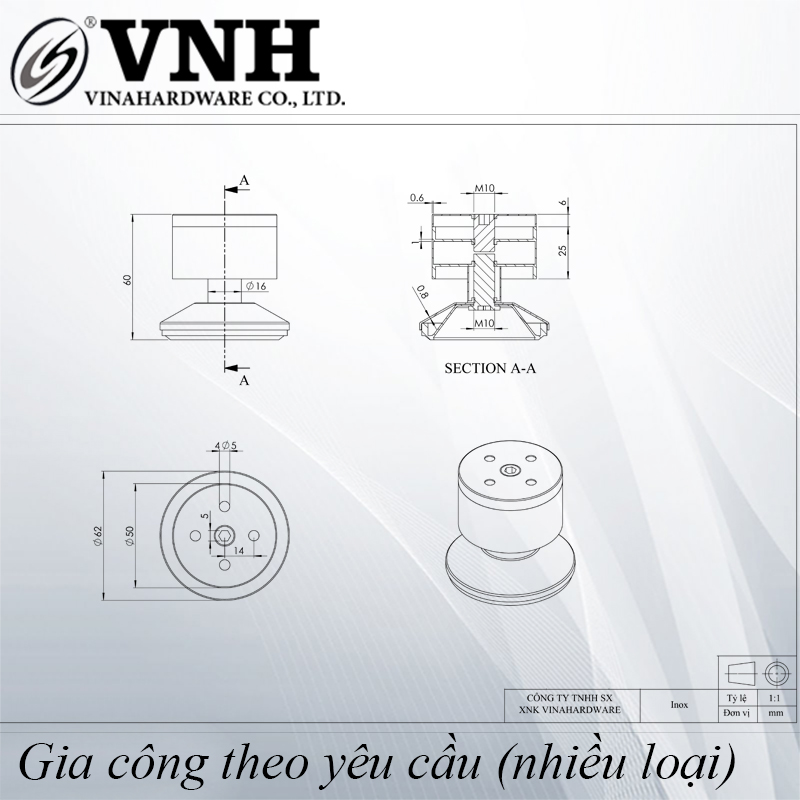 Chân tủ salon - TA8331D60