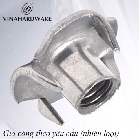 Tán chấu M8x22mm, ren nửa, xi trắng Vina - SC822W