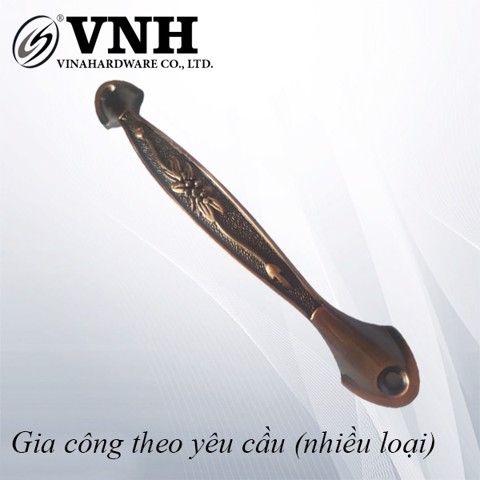 Tay nắm ngăn kéo hoa văn, màu nâu