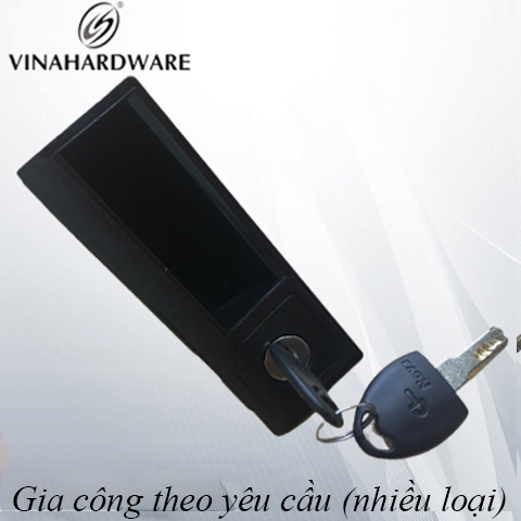 Tay nắm nhựa kèm khóa màu đen Vina - KT1010N