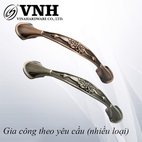 Tay nắm tủ hoa văn 128mm