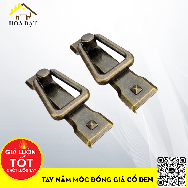 Tay nắm móc đồng giả cổ đen kích thước dài: 95mm HD0027-HD0027