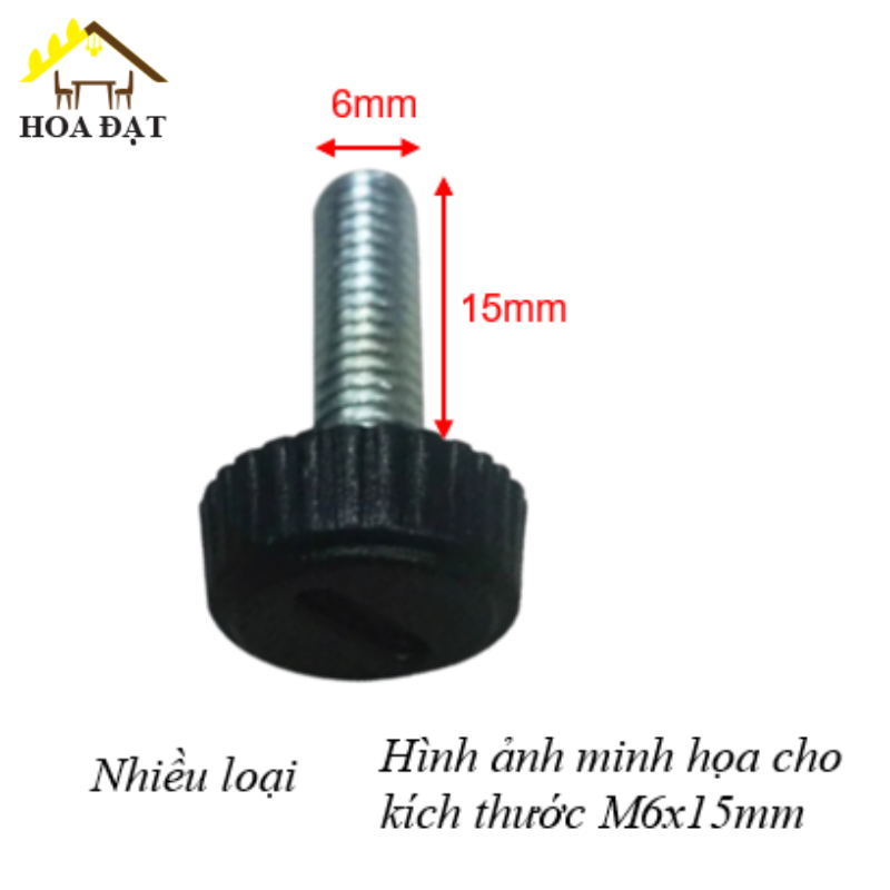 Chỉnh chân bàn 1 vạch M6, M8, màu đen-TA825B